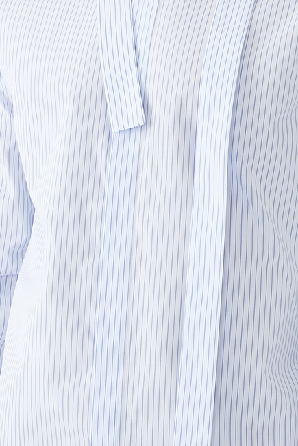 Tie Detail Pinstripe Shirt